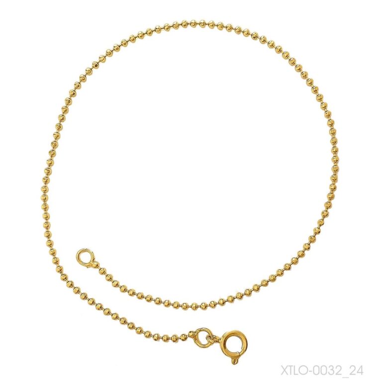 Tornozeleira de Ouro Tornozeleiras Folheado Bolinh