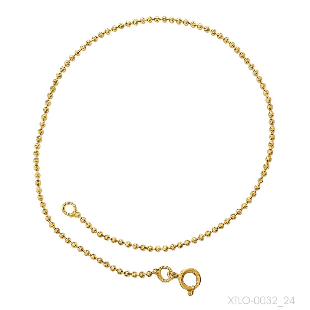 Tornozeleira de Ouro Tornozeleiras Folheado Bolinhas Fina