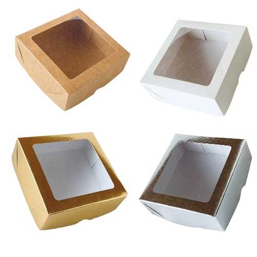Caixa com Visor S16 Cores 7x7x3cm 10Un