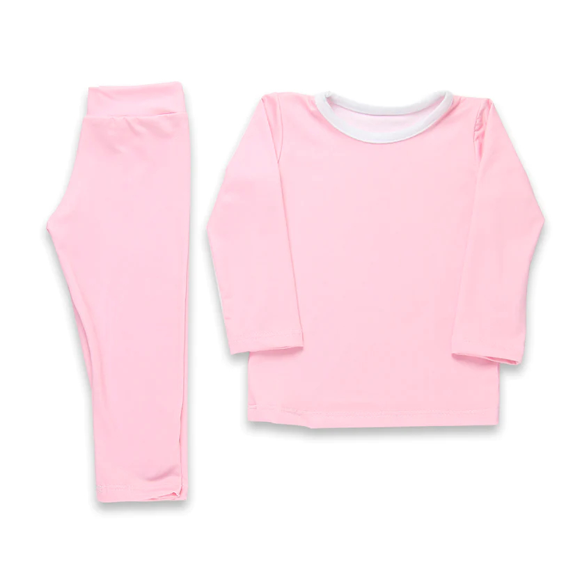 Pijama Térmico Infantil Meia-Estação Blusa Manga Comprida e Calça Liso Mini BOO
