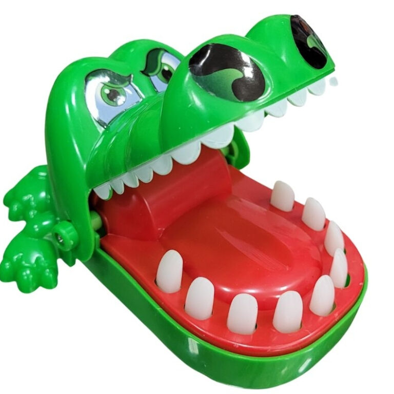 Brinquedo Crocodilo Engraçado Boca Jogo Dentista 