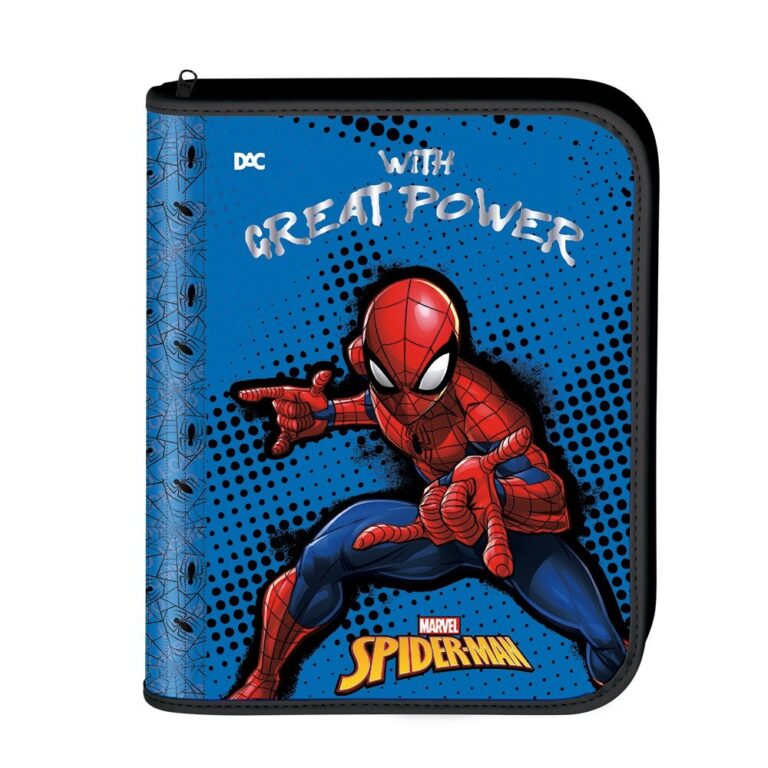 Fichário Homem Aranha Universitário Com Zíper &