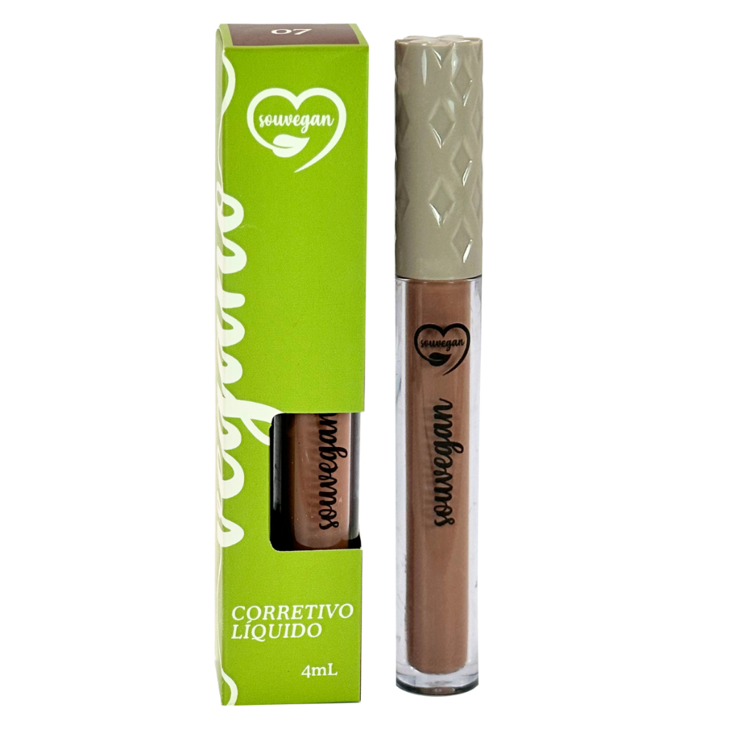 Corretivo Líquido Facial 07 Souvegan Efeito Matte Vegano Maquiagem Lançamento