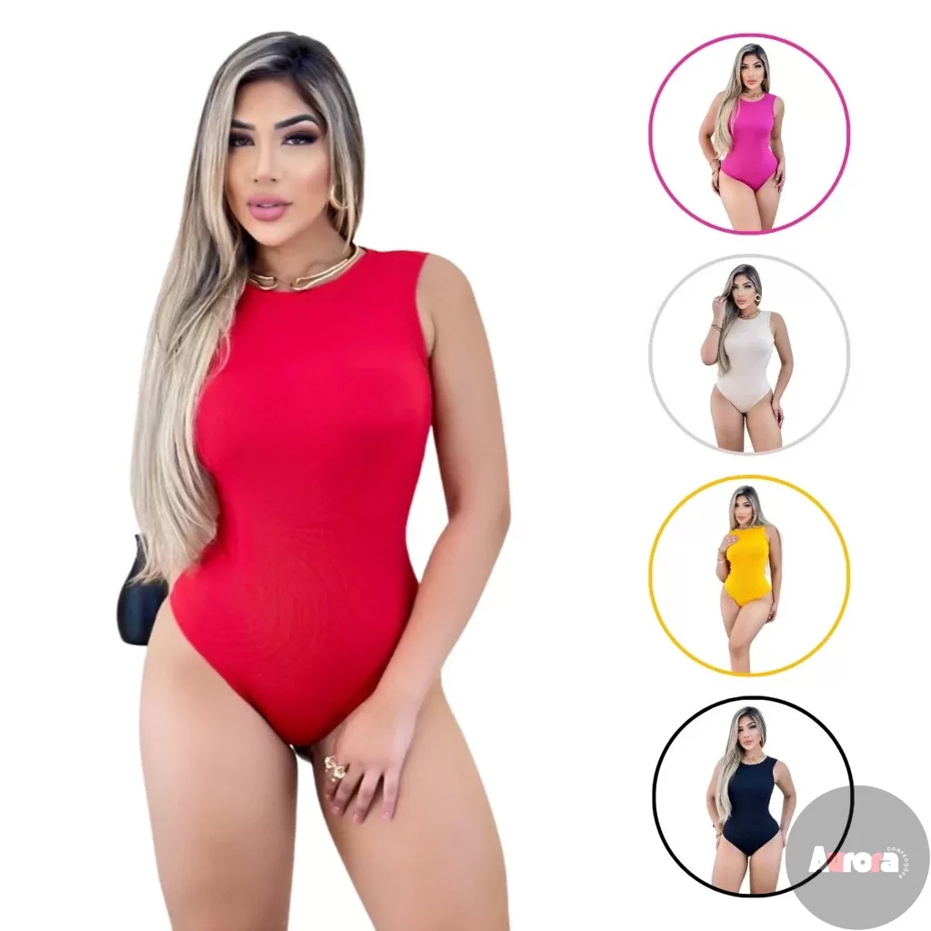 Kit 4 Bori Body Feminino Malha Ribana Regata Lisa