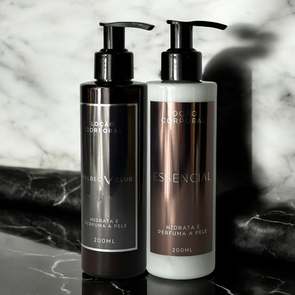 Kit Cheiro de Homem : 02 Hidratantes Corporal para Homem Cheiroso 200 ml cada MB+ES