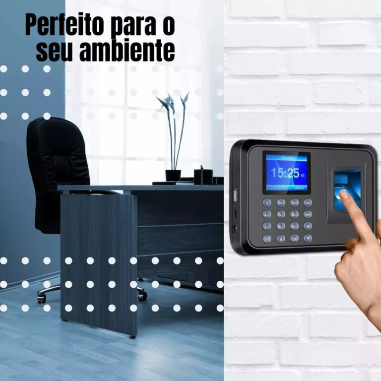Relógio De Ponto Biométrico Impressão Digital E