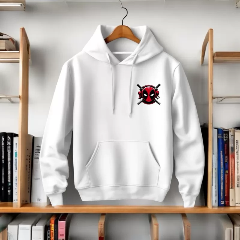 Moletom Canguru Deadpool Capuz Flanelado Heróis Blusa de Frio Inverno Básico