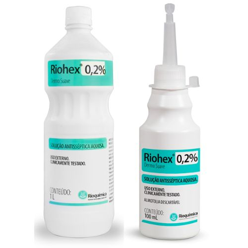 Clorexidina Solução Aquosa 0,2% Riohex Kit 2un (