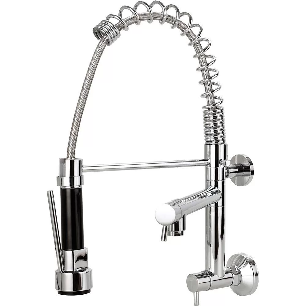 Torneira Para Cozinha Gourmet De Parede Munim Pingoo – Prata