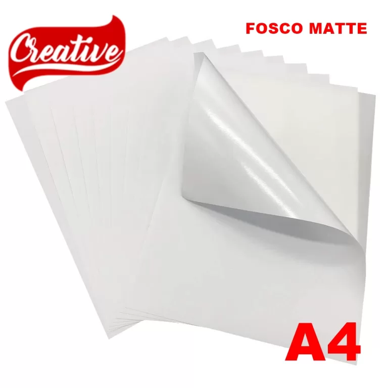 25 Fls Papel OffSet Adesivo A4 Pigmentada Corante 