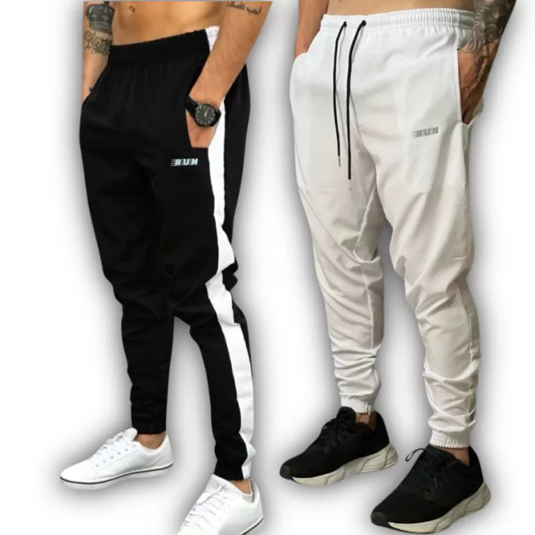 KIT 2 Calça Jogger Elastic Sport Academia Corrida