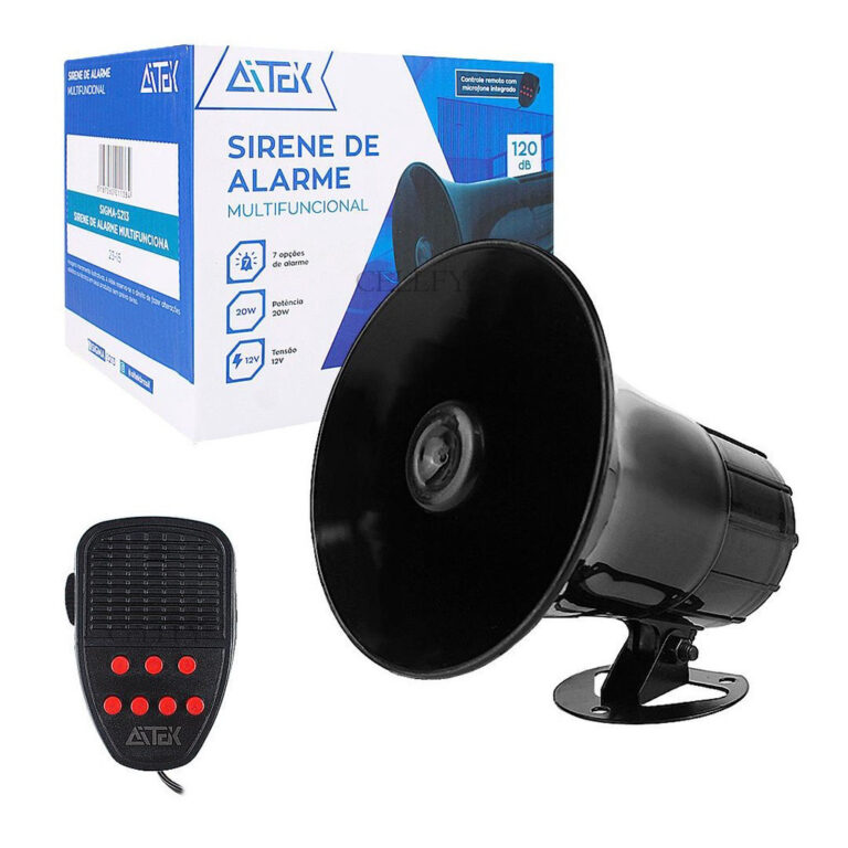 Sirene de Alarme Alto Falante Multifuncional 7 ton