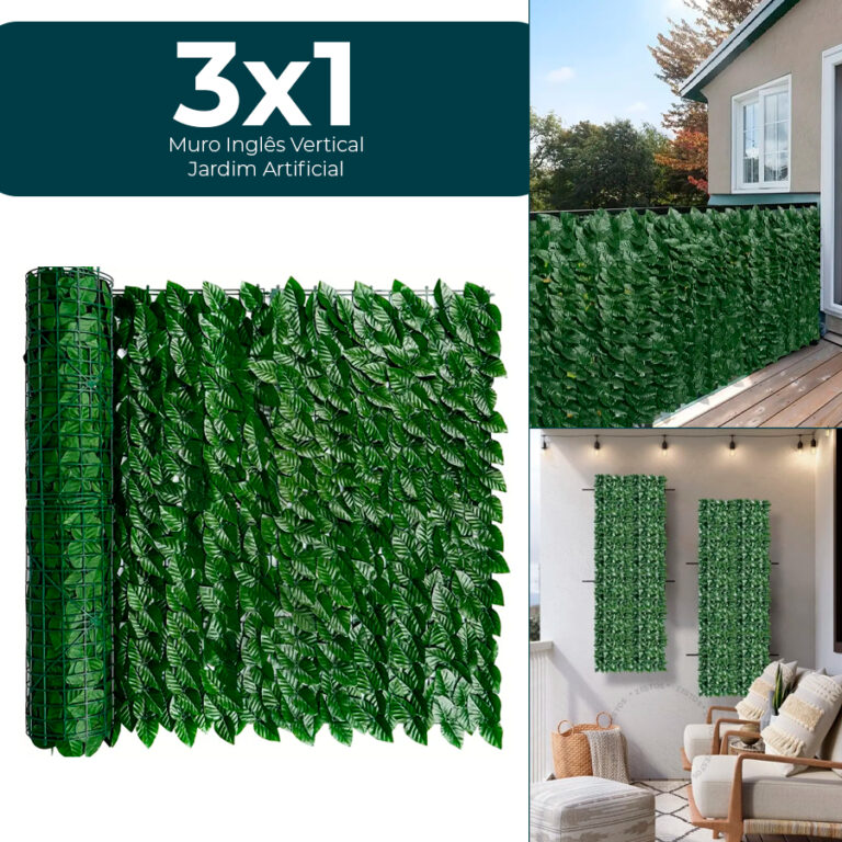 Muro Inglês Jardim Vertical Artificial 2×1 e
