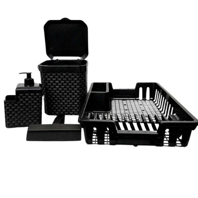 Kit Cozinha Completa: Escorredor de Louça + Lixei