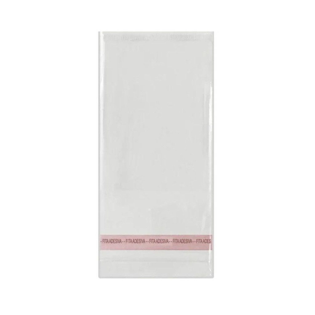 Saquinho Saco Adesivado Transparente 6,5×22 Pct com 100