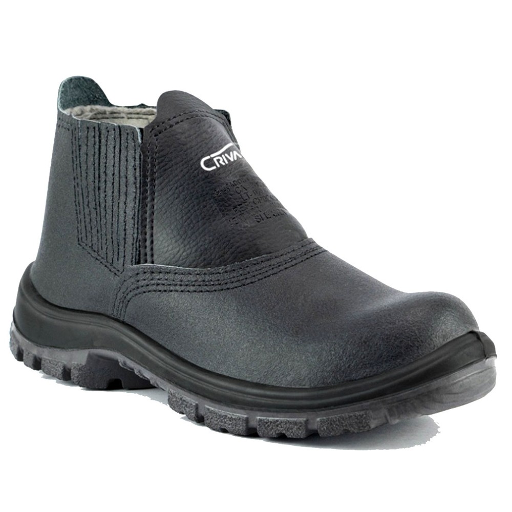 Botina De Segurança Biqueira de Aço Crival Plus EPI CA40016 Couro CP081 – Preto