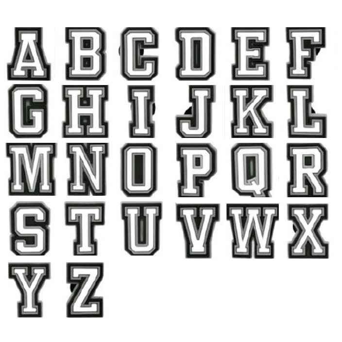 Pins Bottons Alfabeto Letras Encantos Shoe