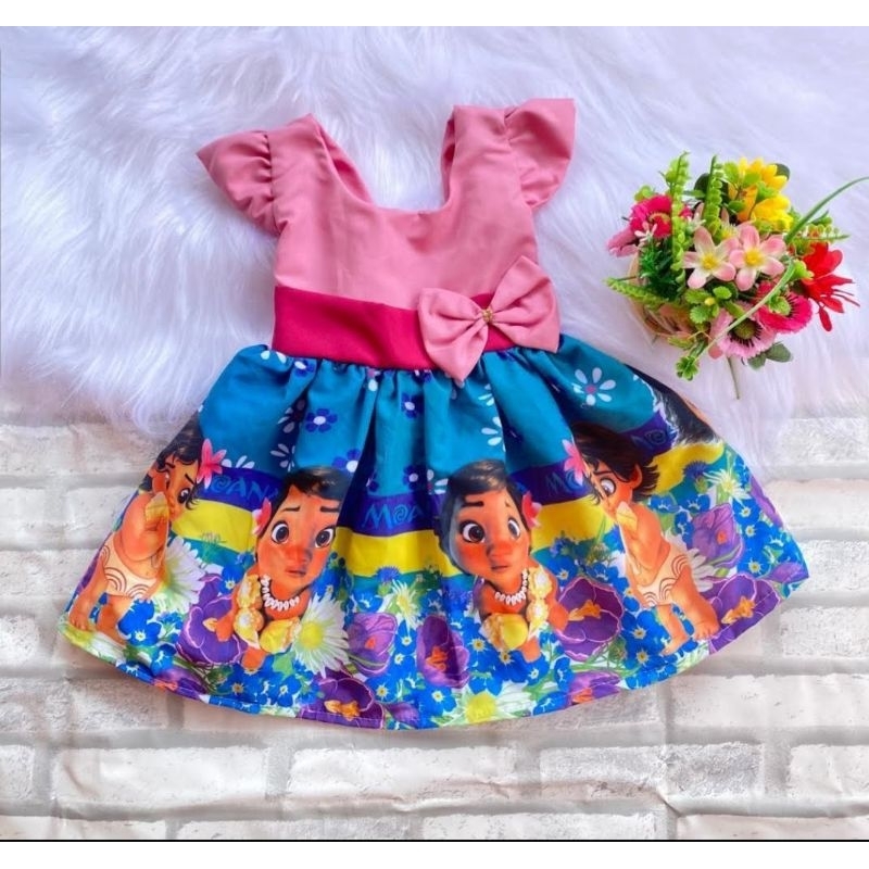 vestido tematico moana baby veste até 18 meses