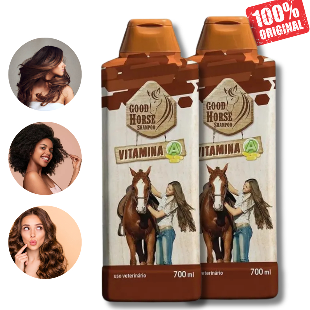 Kit Shampoo Good Horse 700ml Cavalo Gold Kit Original