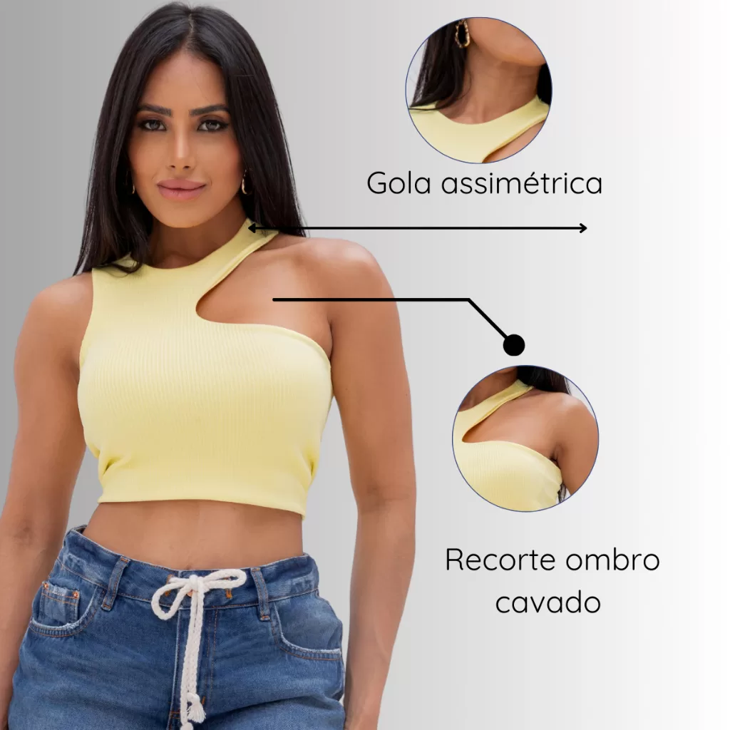 Cropped Blusinha Mula Manca Moda Trend Top Anarruga