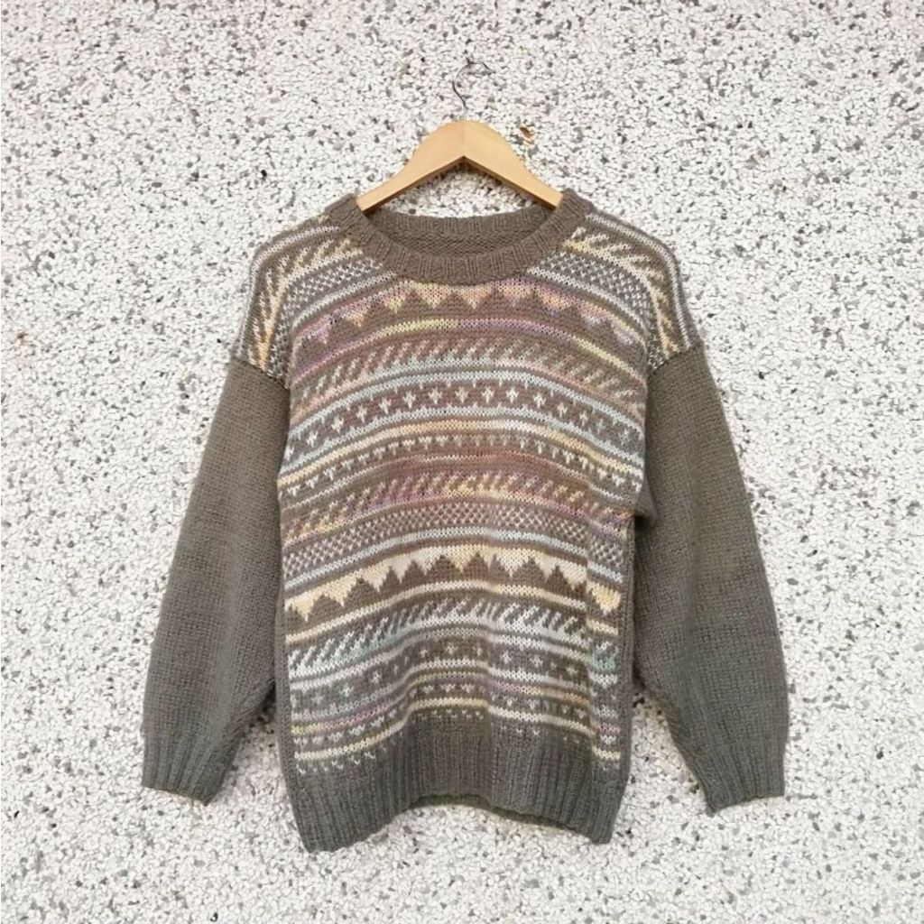 Suéter tricô vintage | G (Brechó)