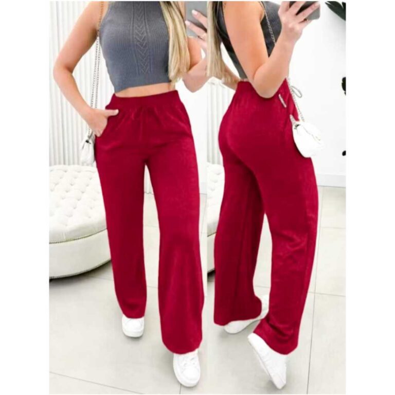 Calça Pantalona Feminina Social Tecido Lanzinha C