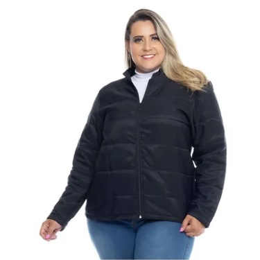 Jaqueta Puffer Feminina Plus Size Gominhos puffer 