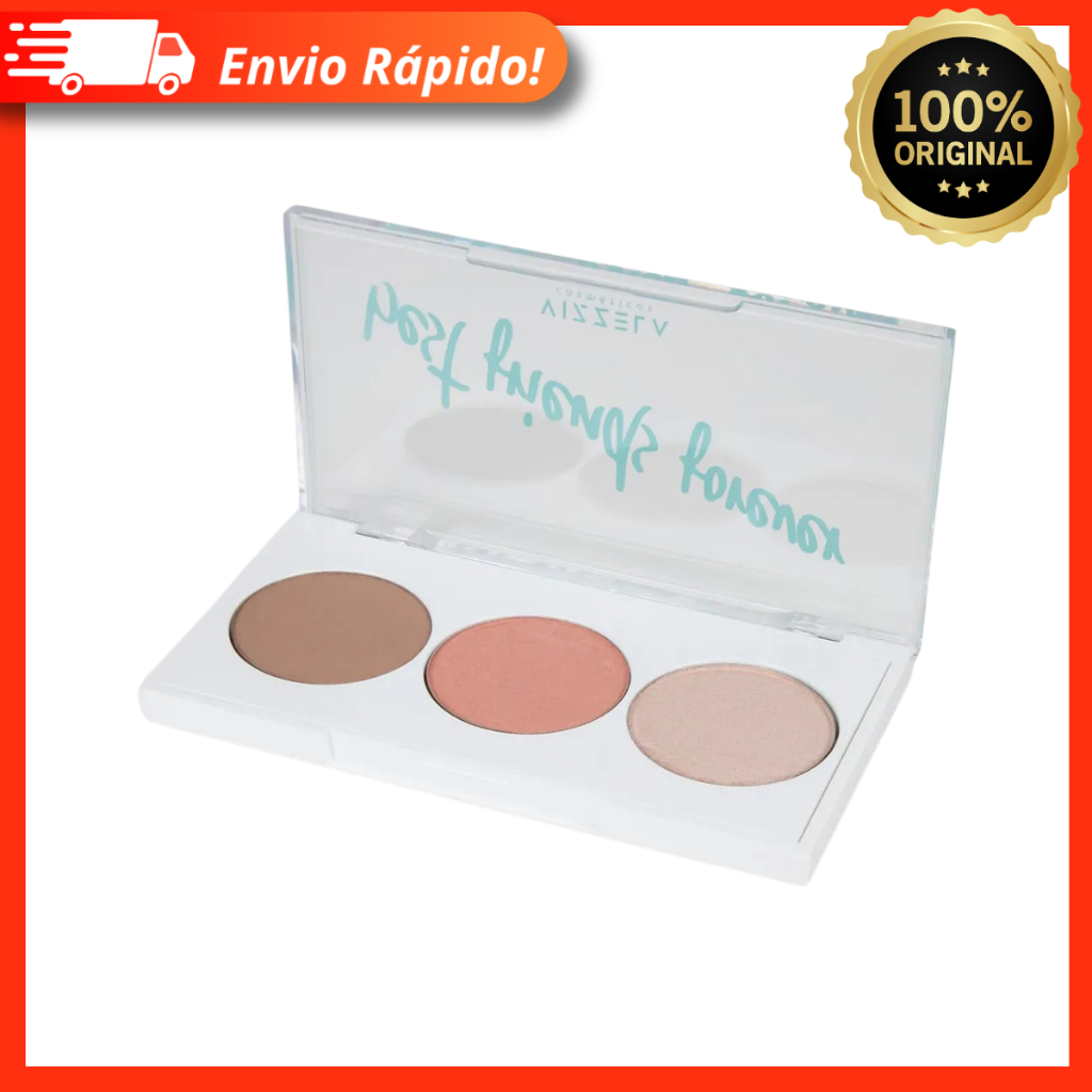 Paleta de Sombras BFF – Vizzela Cosméticos 100% Original – 4 Cores
