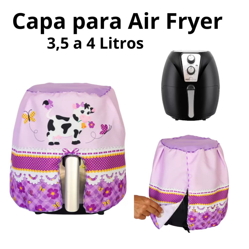 Capa Para Air Fryer Fritadeira Elétrica Protetora Cozinha Eletrodoméstico Arfray Vaquinha