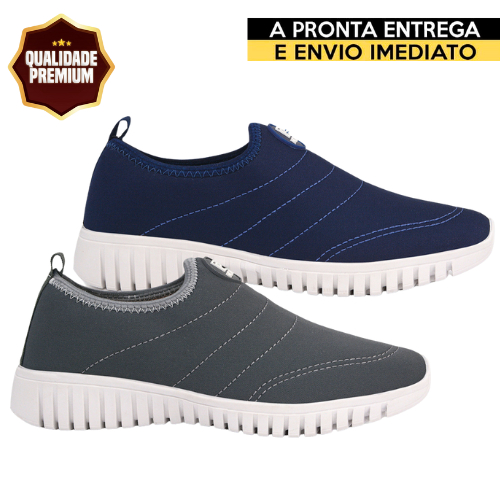 Kit 2 Pares Tênis No Pé Modelo Meia Modinha Unis