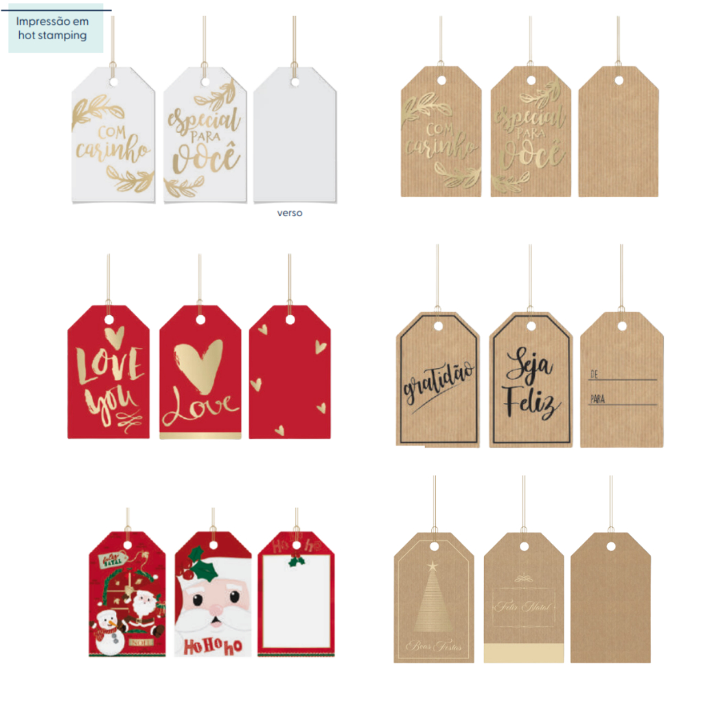 Tag de Papel Cartão 5x8cm 12 unidades