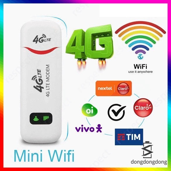 Roteador Portátil 4G/3G LTE Wifi Sem Fio USB Para
