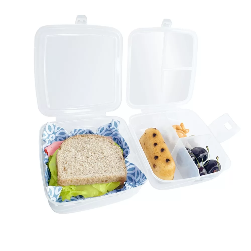 Pote Marmita Lancheira Dupla C/ 4 Divisorias Escola Academia