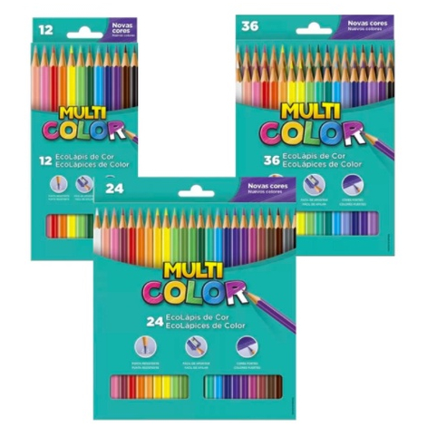 Lapís De Cor Profissional Multicolor Escolar 12 &