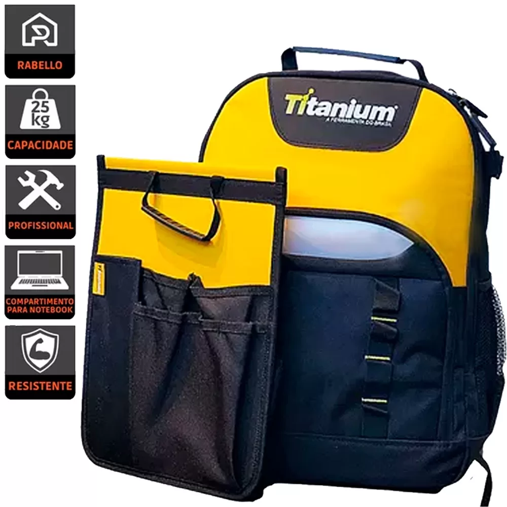 Mochila Tool Bag Para Ferramentas Notebook Trabalho Reforçada Profissional Multiuso Resistente