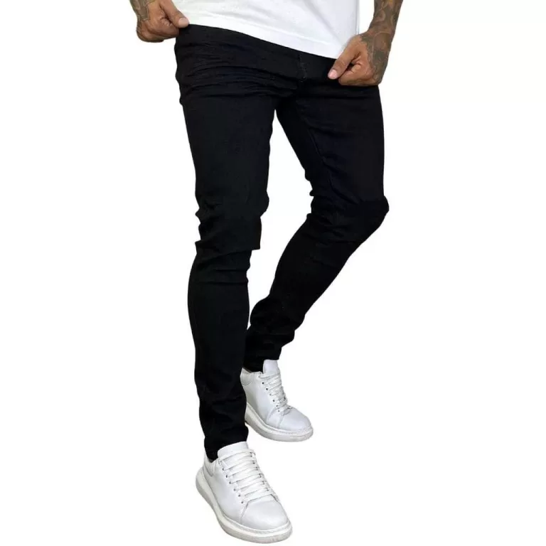Calça jeans preta masculina Slin Fit original lin