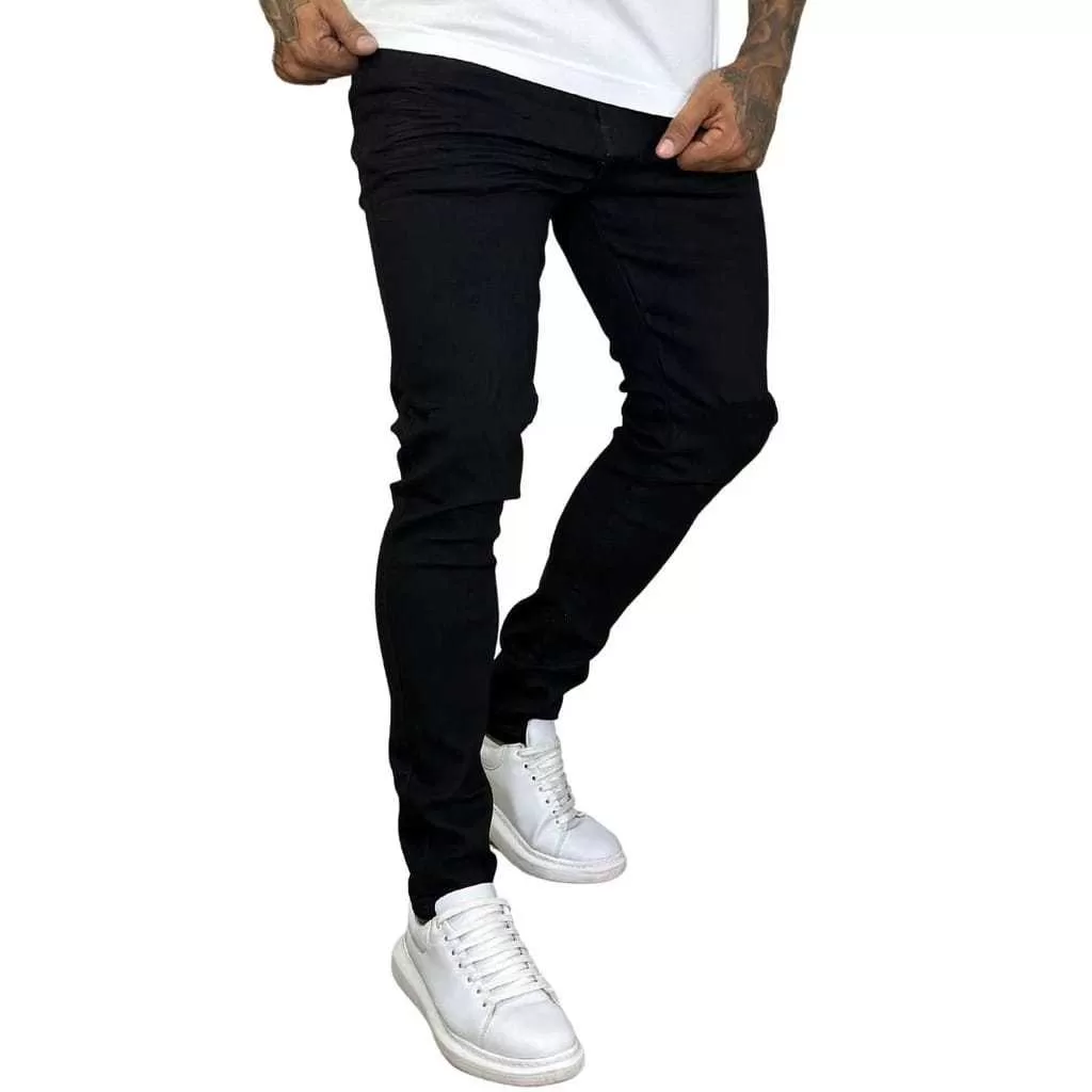 Calça jeans preta masculina Slin Fit original linha premium promoção envio imediato
