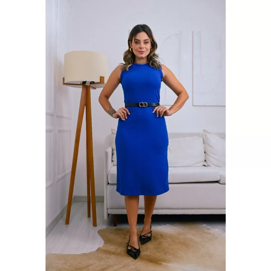 Vestido Regata Canelado Safira