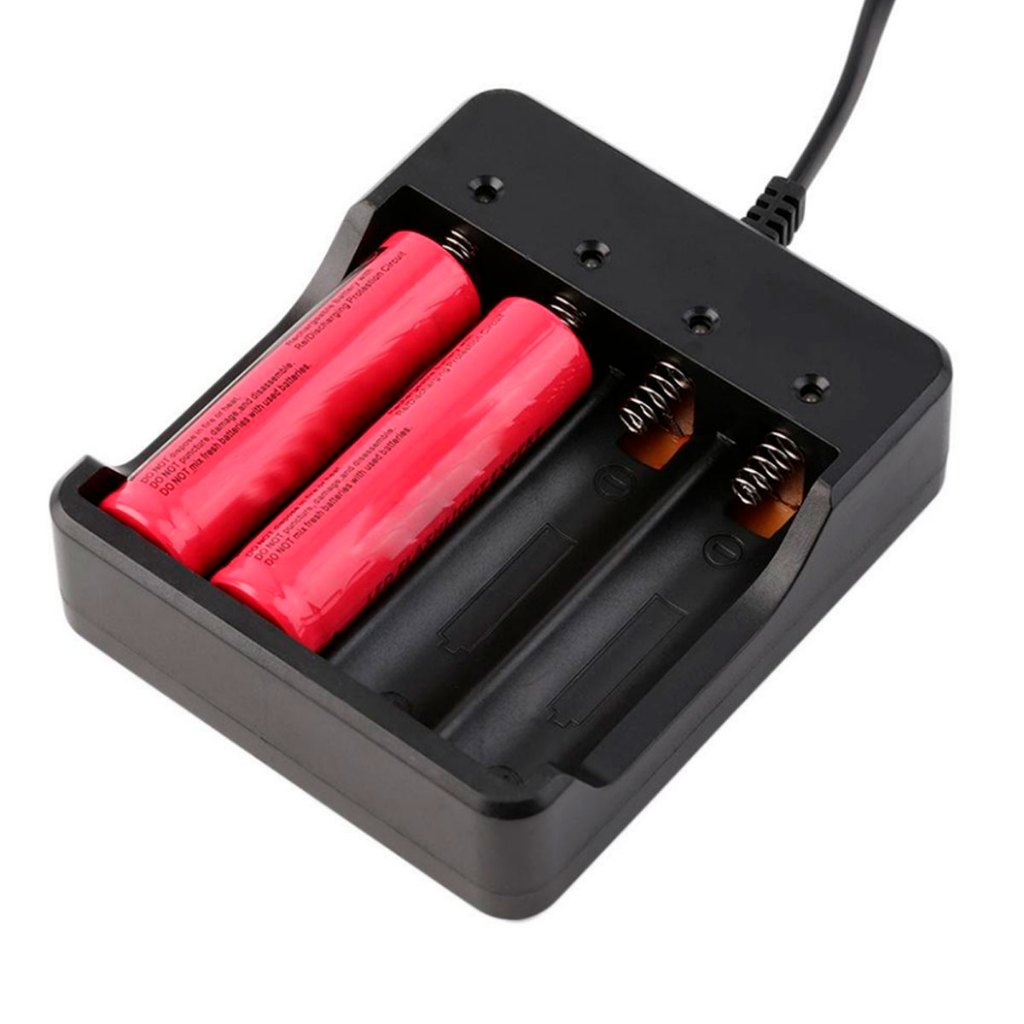 Carregador Bateria Lanterna 18500 18650 22650 16340 Universal Para Todos Tamanhos Quadruplo e Duplo