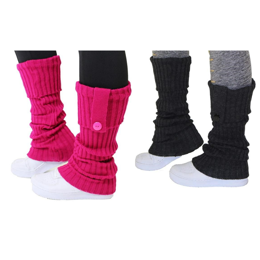 Kit 2 Pares Polaina Fitness Grossa Feminina Academia