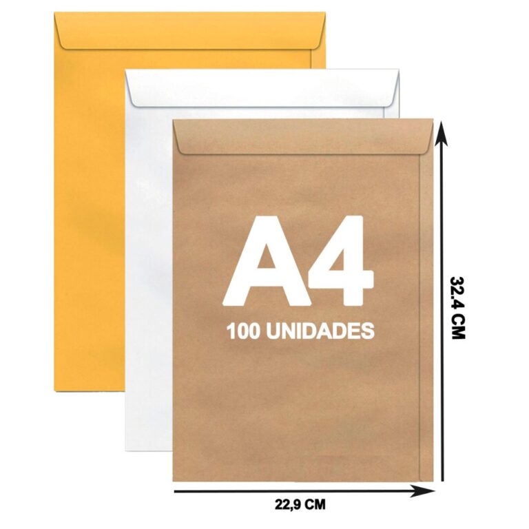 Envelope A4 22×32 cm Kraft 229×324 Pardo