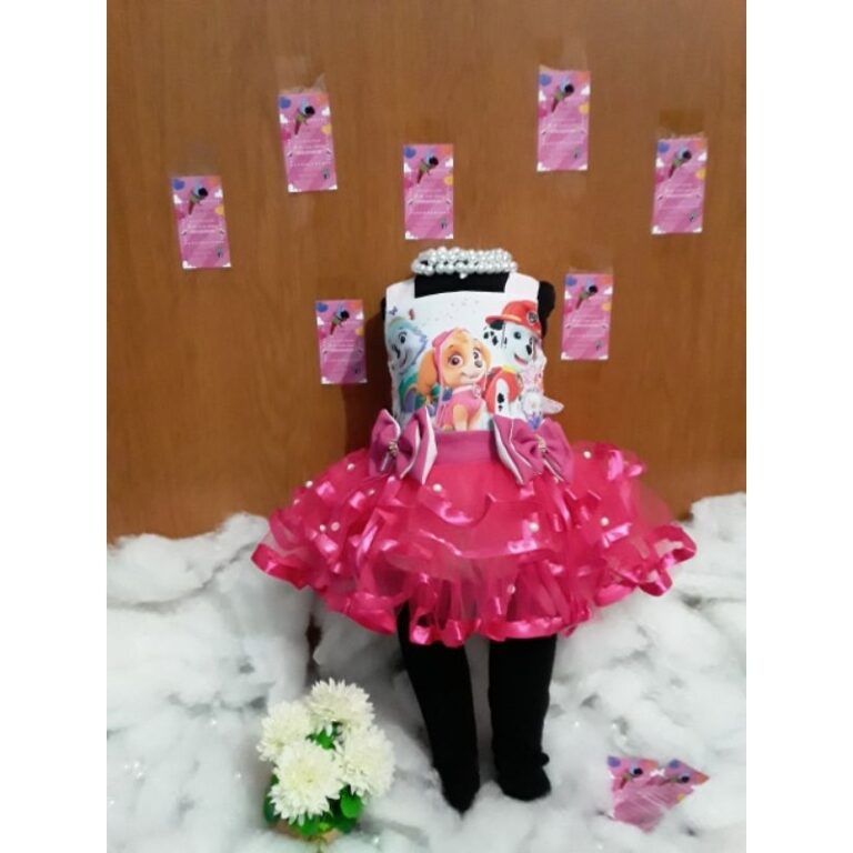 salopete vestido patrulha canina veste 1 ano ruble