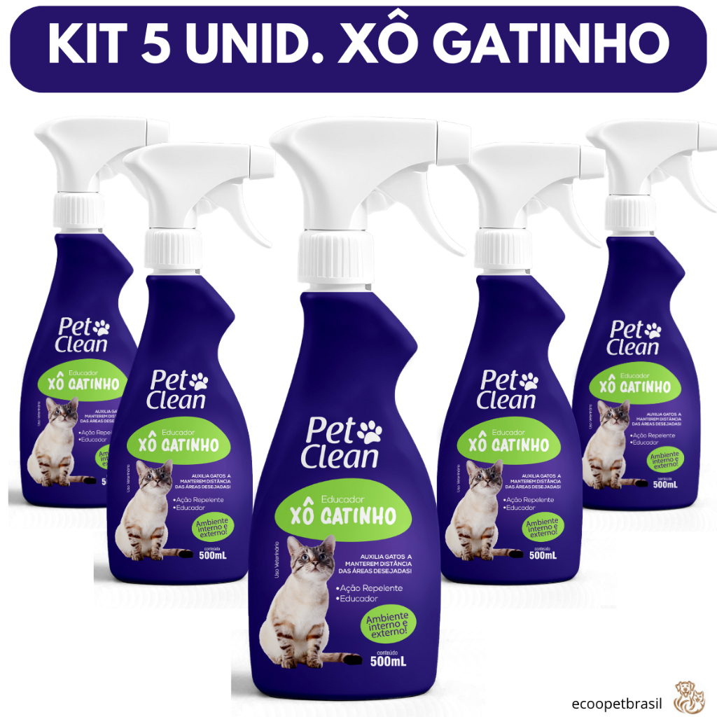 Educadores Sanitário Xo Gatinho Pet Clean para Gatos 500mL, Ação Repelente, Afasta Gatos