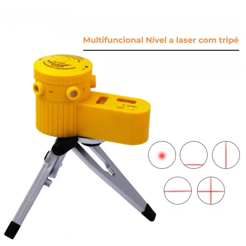 Nível Laser Giratório 360. Com Tripé Nivelador Multifuncional Profissional Piso Teto 5 Modos-envio r
