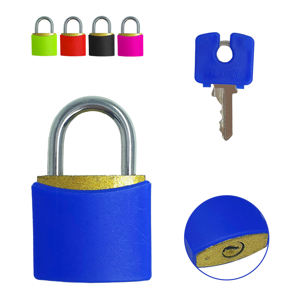 Cadeados + 2 Chaves Haste de Aço p/ Bolsas Mochilas Armários