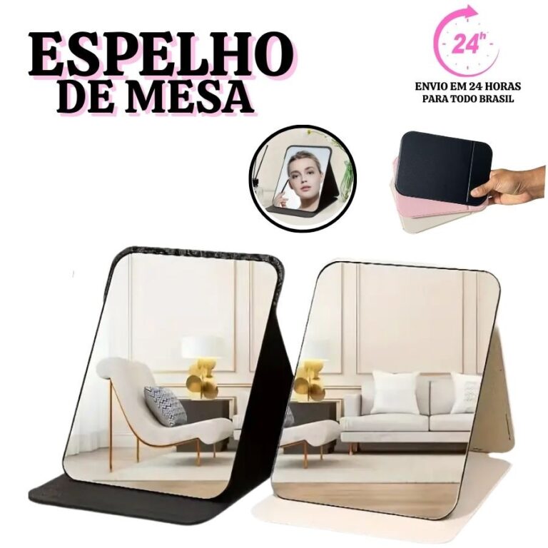 Espelho Maquiagem Mesa Retangular Penteadeira Aces