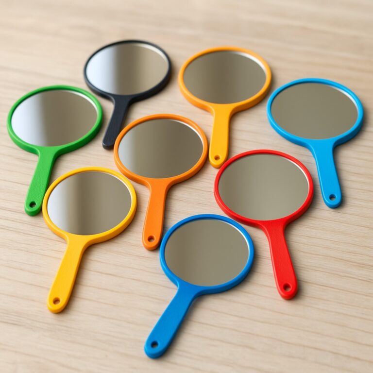 Kit 100 Brinde Espelho De Mão Coloridos Feliz Dia