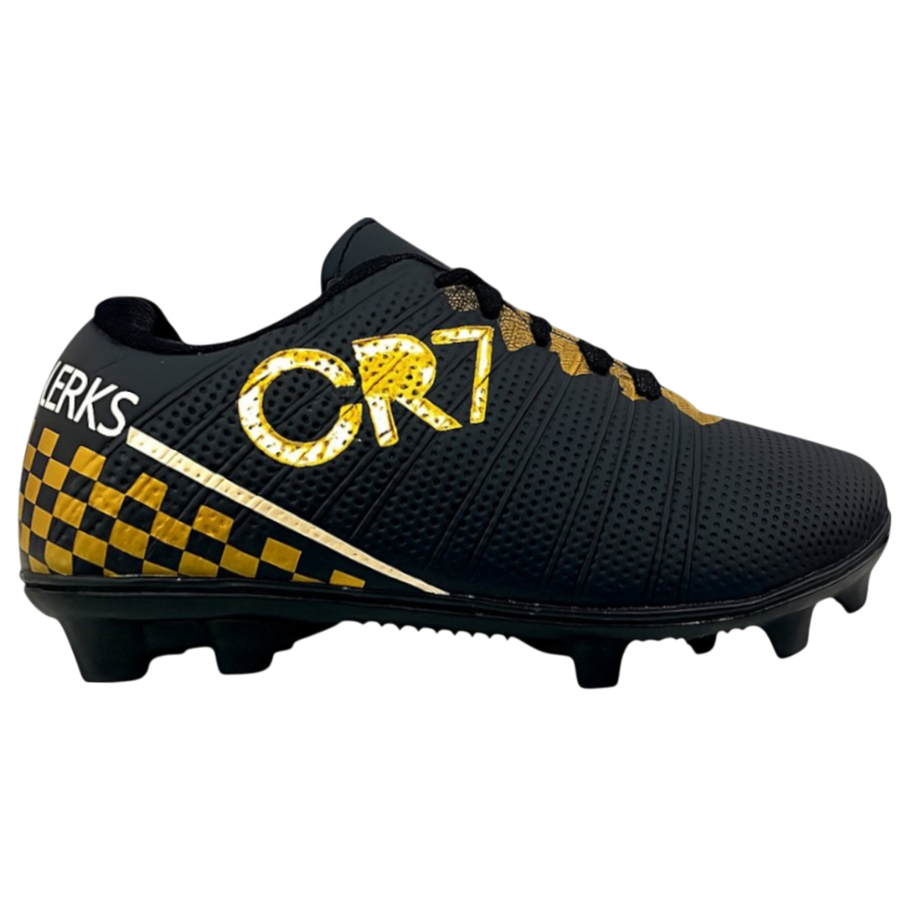 Chuteira Campo Infantil Gramado Natural Sapato de Futebol Cr7 Copa Alto Conforto