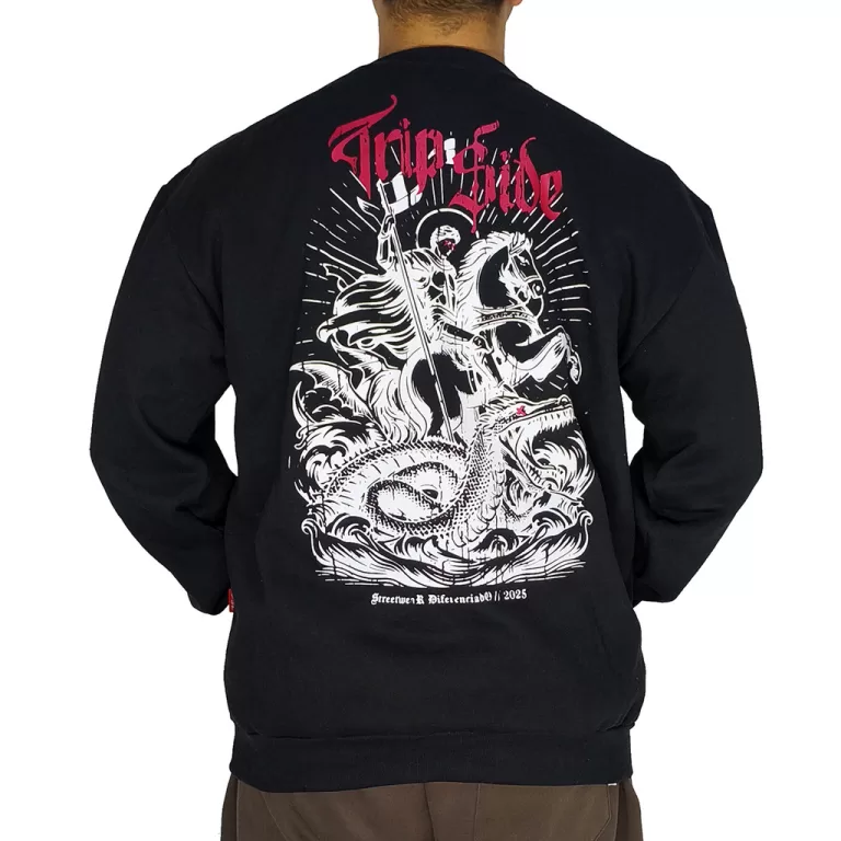 Blusa Moletom Gola Careca Trip Side São Jorge Pre