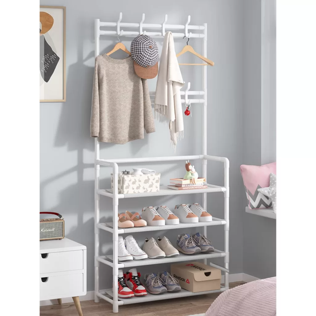 Rack Sapateira Arara 4/5 Andares Organizadora Multifuncional Suporte Multiuso Sapato Tenis Roupa